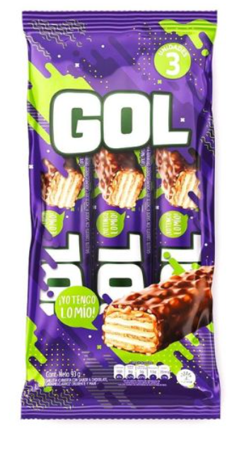 Chocolatina Gol 3 unidades 93gr Snack