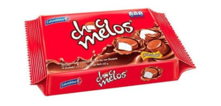 Chocmelos Masmelos Cubiertos de chocolate 133gr - 14 unid Snack