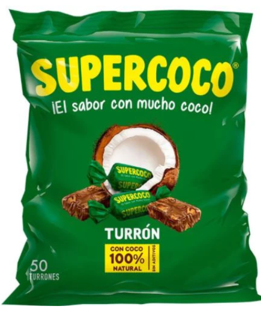 Turron Supercoco - 250g x 50 unid Snack