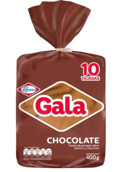 Ponque Gala Ramo Chocolate x 400gr food