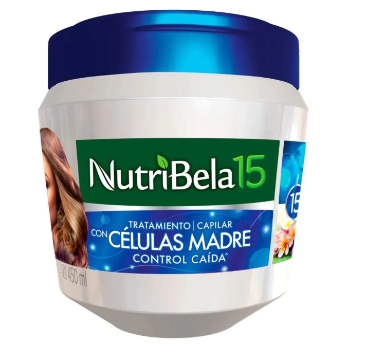 Nutribela 15 Tratamiento con Tecnologia celulas madres control caida 450 gr