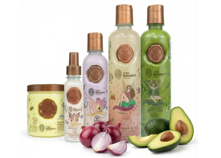 Origen Botanico Shampoo Cebolla, Tratamiento Intensivo Plex Mascarilla Bomba capilar ritual Botanico, mantequilla y termoprotector de ritual botanico (5 Pack)