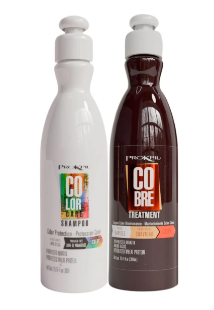 Prokpil Tratamiento Cobre y Prokpil Shampoo Color Care 300mL(2 Pack) Fulfillment