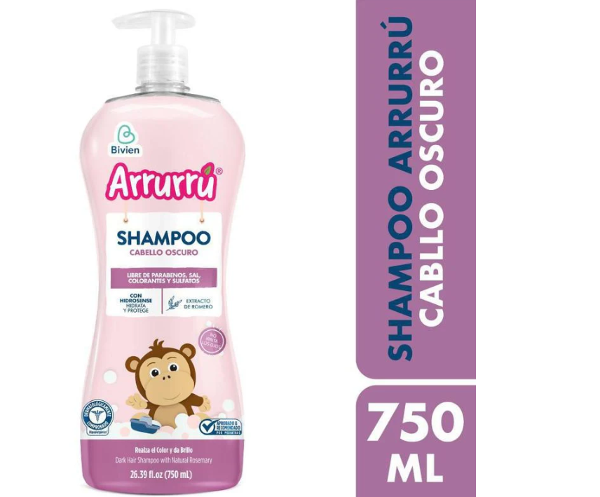 Shampoo Bebe ARRURRU DE ROMERO CABELLO OSCURO (750 ml)