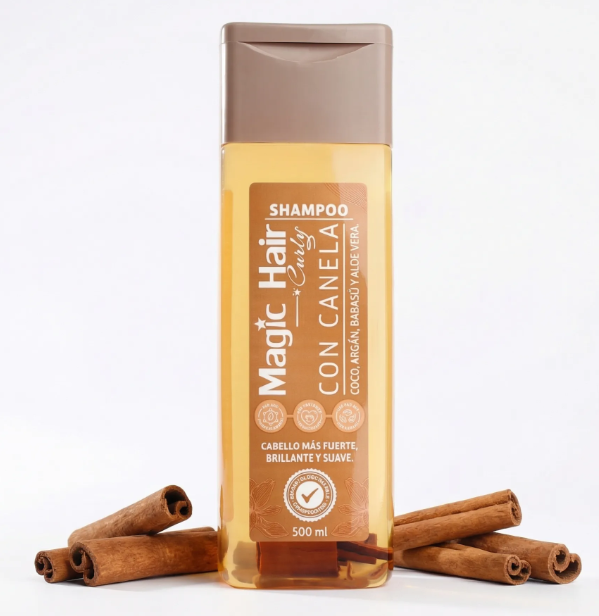 Magic Hair Shampoo con Canela para Cabello Ondulado 500ml