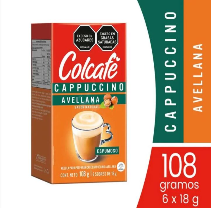 Colcafe Capuccino Avellana Cafe 108g - 6 unid (1 pack)