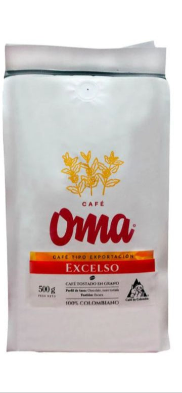 Cafe Oma excelso en grano x500gr
