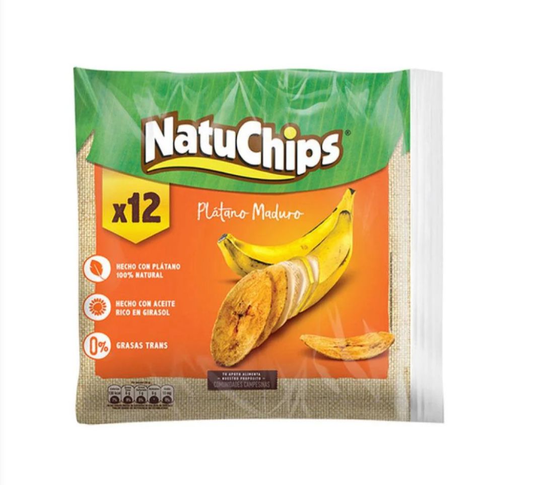 Natuchips Platanito Maduro 12 Unidades 336gr