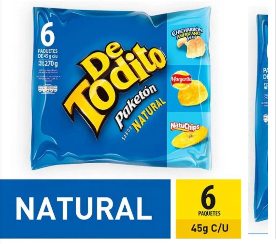Detodito Natural 6 Paquetes 270gr Snack
