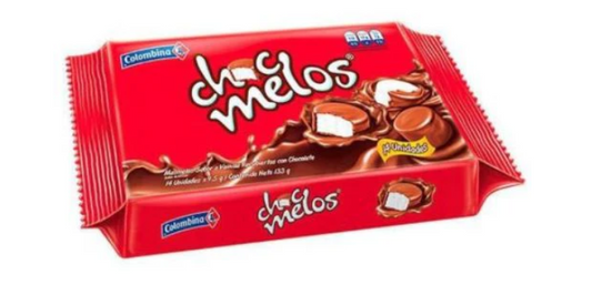Chocmelos Masmelos Cubiertos de chocolate 133gr - 14 unid Snack