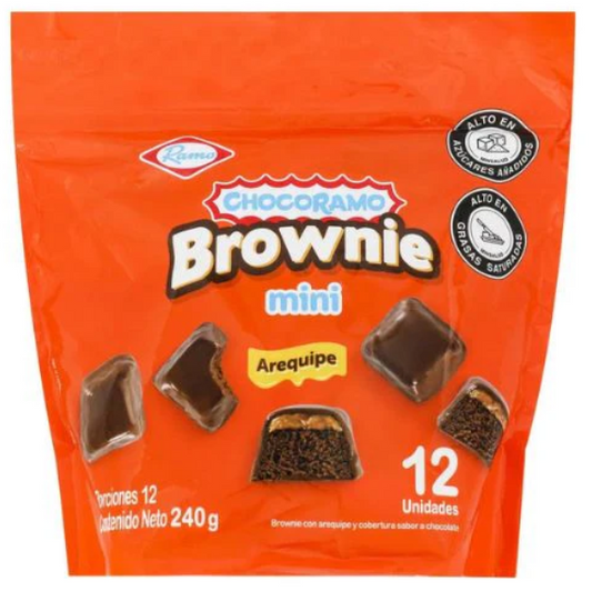 Mini Brownie Arequipe Chocoramo snack 240gr - 12unid