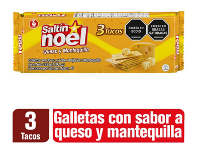 Galletas Saltin Noel de queso 3 tacos x 338gr food