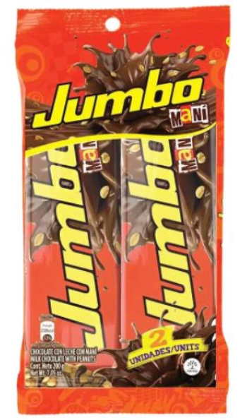 Chocolatina con mani Jumbo 200g (2 pack) Snack