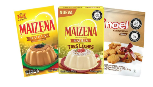 Natilla de Arequipe, Natilla de Tres Leches y Galletas Noel 6.00 oz (3 Pack)