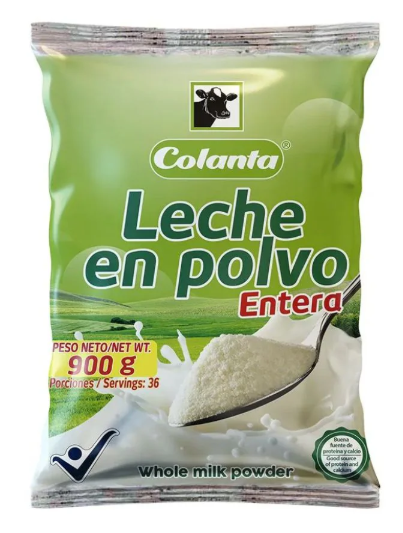 Leche Colanta en polvo (1 pack) Leche colanta en polvo entera en bolsa 900gr