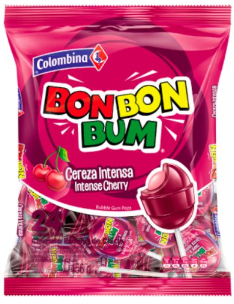 BonBonBum Cereza Intensa Colombina 24 unidades Snack