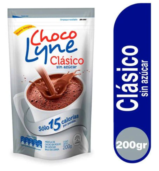Chocolate Chocolyne Lyne Clasico sin Azucar food 200gr (1 pack)