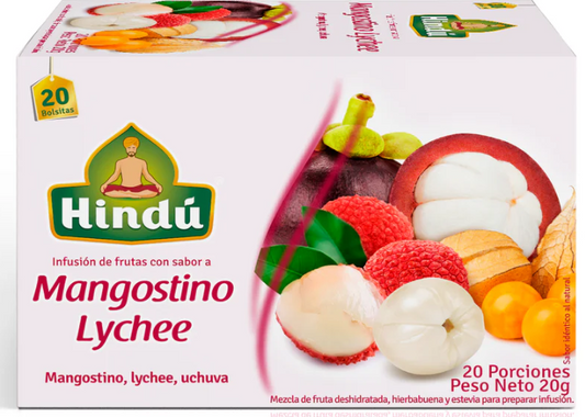 HINDU Infusion Frutal Mangostino Lychee x20