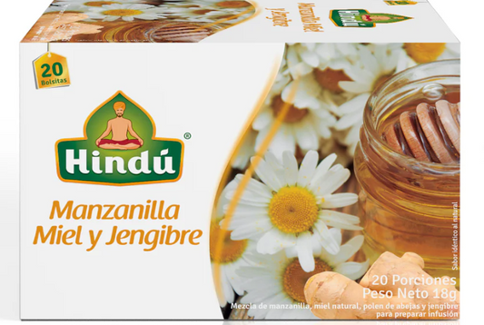 Aromatica HINDU Manzanilla Miel y Jengibre x20unidades