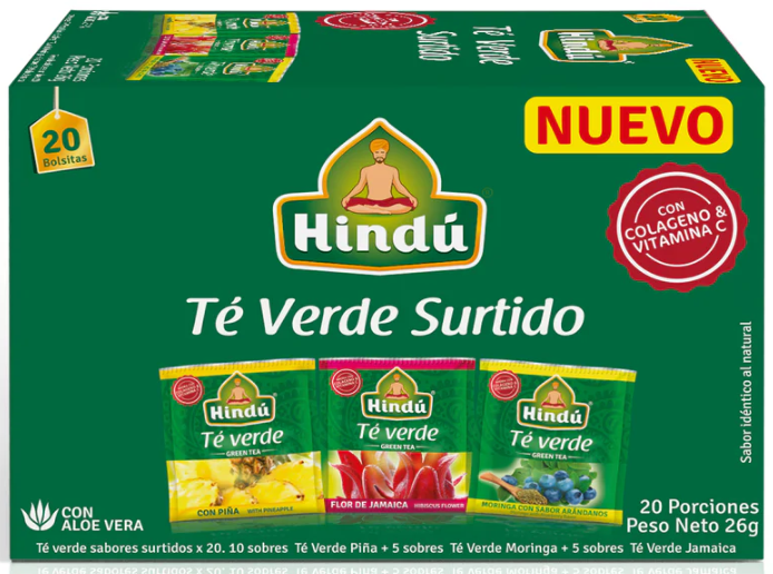 HINDU Te Verde Surtido x20unidades
