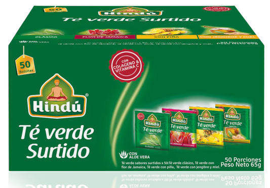 HINDU Te Verde Surtido x50unidades