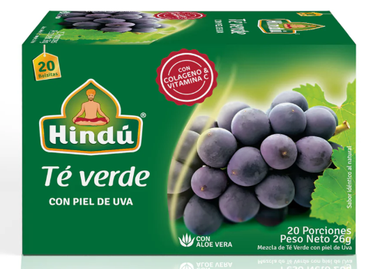 HINDU Te Verde Piel de Uva x20unidades