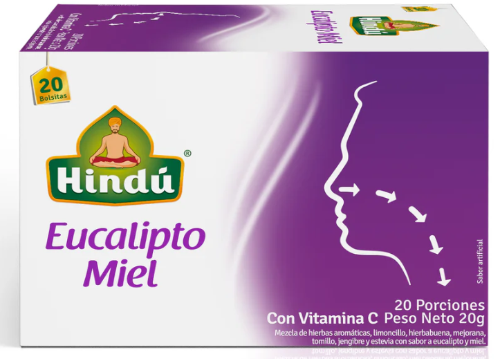 HINDU Infusion Saludable Eucalipto y Miel x20unidades