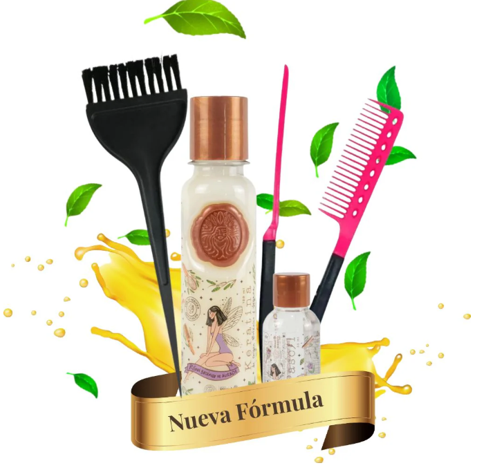 Ritual Botanico Keratina + Brocha + Peinilla para plancha (3 Pack)