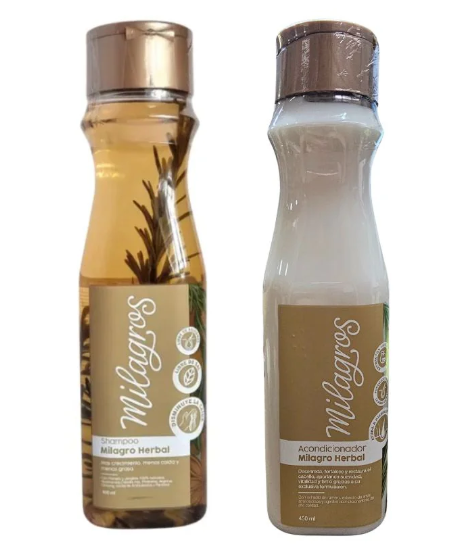 Milagros Shampoo Milagro Herbal y Acondicionador Milagro Herbal (2 Pack)