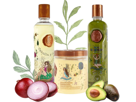 Ritual Botanico Shampoo Cebolla, Tratamiento Intensivo Plex y Mascarilla Bomba capilar ritual Botanico (3 Pack)