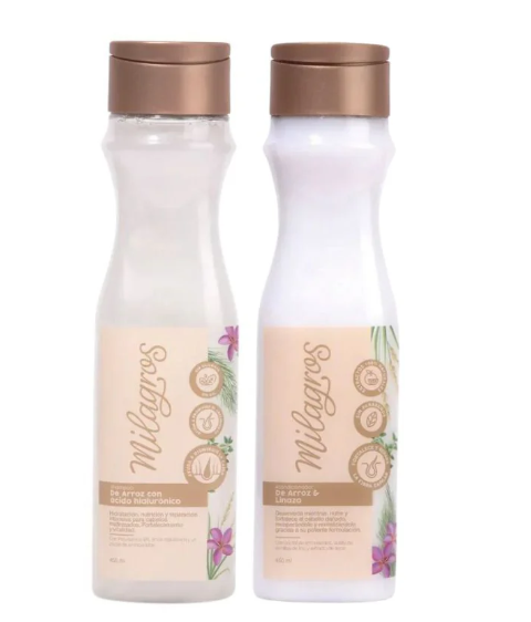 Milagros Shampoo de Arroz y Milagros Acondicionador de Arroz (2 pack)