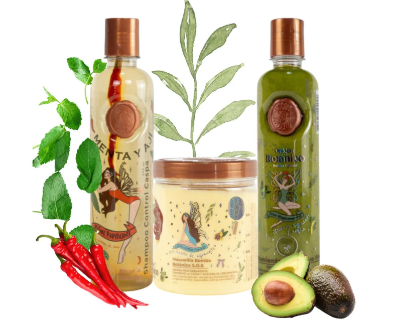 Ritual Botanico Shampoo Aji, Tratamiento Intensivo Plex y Bomba capilar ritual Botanico (3 Pack)