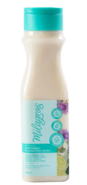 Milagros Shampoo Anticaspa prevencion caida Formula de efecto duo - 450ml