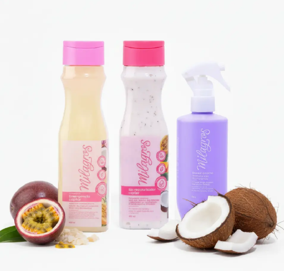 Milagros Shampoo Emergencia Capilar, Milagros Biorepolarizador y Milagros tratamiento Anti Frizz (3 pack9