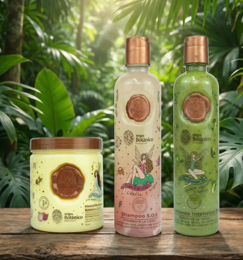 Origen Botanico Shampoo Cebolla, Tratamiento Intensivo Plex y Mascarilla Bomba capilar ritual Botanico (3 Pack)