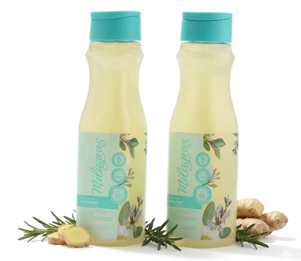 Milagros Shampoo Anticaspa prevencion caida Formula de efecto duo - 450ml (2 pack)
