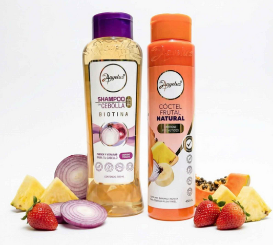 Anyeluz Shampoo de Cebolla y Anyeluz Coctel de frutas (2 pack)