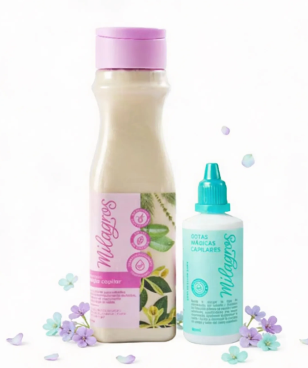 Milagros Shampoo Magia Capilar y Milagros Gotas Magicas (2 Pack)