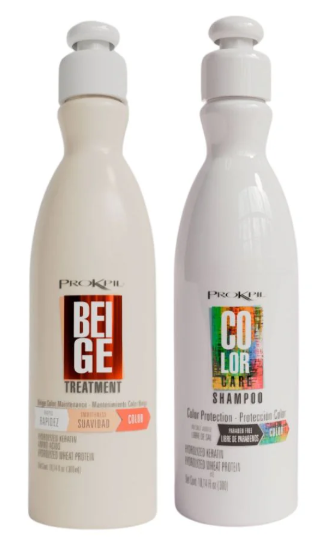 Prokpil Tratamiento Beige y Prokpil Shampoo Color Care 300mL(2 Pack) Fulfillment