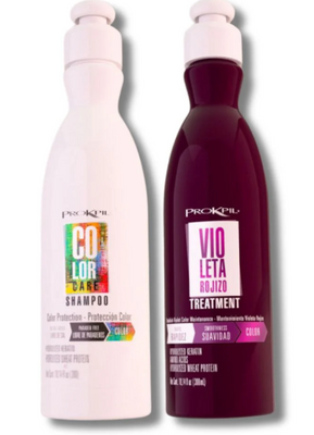 Prokpil Tratamiento Violeta Rojizo y Shampoo Color Care 300mL (2 Pack) Fulfillment