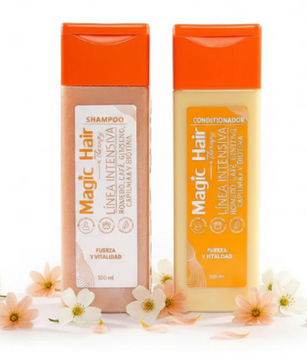 MAGIC HAIR NUEVA LINEA DE CRECIMIENTO INTENSIVO - Shampoo Linea Intensiva 500ml y Acondicionador Linea Intensiva 500ml (2 pack)