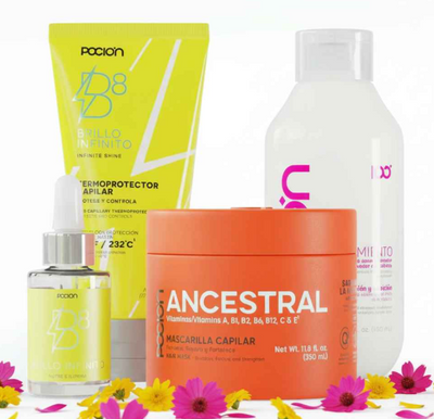 La Pocion Kit Mascarilla SOS - Termoprotector B8, Oleo B8, Mascarilla Ancestral, Tratamiento (Blanco) (4 Pack)