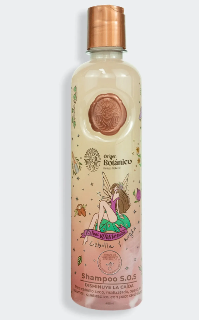 Origen Botanico Shampoo SOS con cebolla y argan 400mL