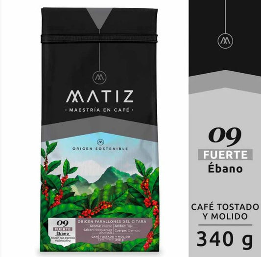 Cafe Matiz Molido y Tostado Fuerte Ebano 340gr