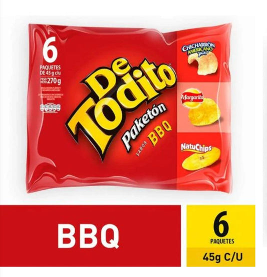 Detodito BBQ 6 Paquetes 270gr Snack