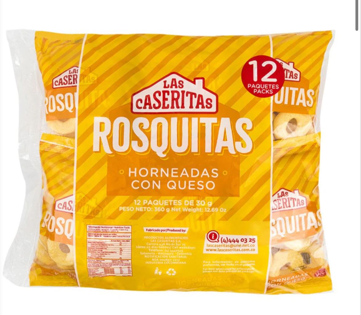 Rosquitas horneadas con queso x 12 unidades Las caseritas