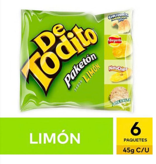 Detodito Limon 6 Paquetes 270gr Snack