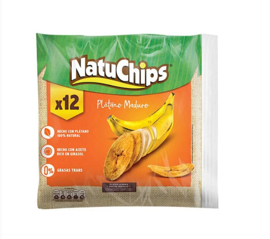 Natuchips Platanito Maduro 12 Unidades 336gr