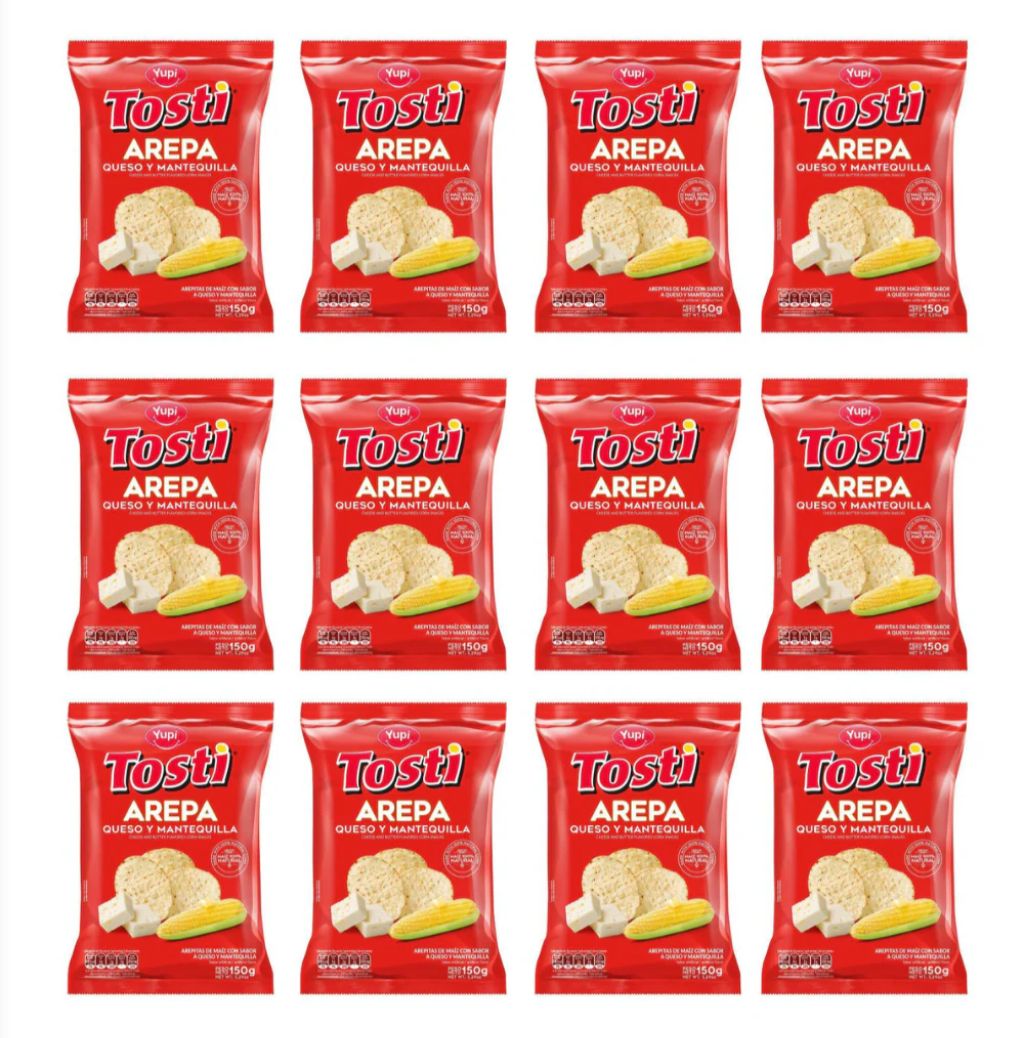 Tosti Arepa Yupi (12 unid ) 336g Snack