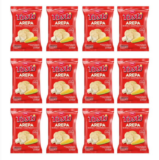 Tosti Arepa Yupi (12 unid ) 336g Snack